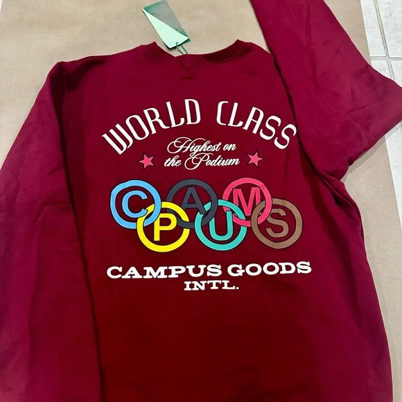 🌍 CAMPUS GOODS “World Class” Graphic Sweatshirt – Men’s XXL - Picture 2 of 5